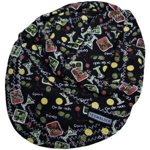 YesWelder Reversible Welding Cap Black w/ Drinks All Over Print & White NEW